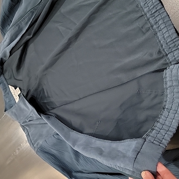 Blast Studio Green Crinkle Texture Zip Front Light Weight Jacket Petite Large - Picture 11 of 11